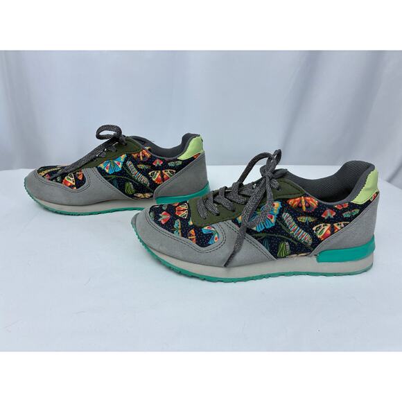 Inkkas Flutterby Vegan Jogger Sneakers Womens 7 Multi Butterfly Artsy Fun - Picture 5 of 8